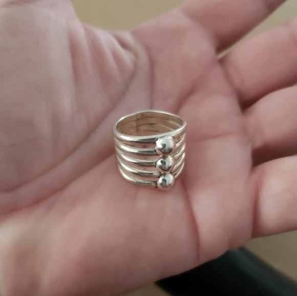 925 Sterling Silver Contemporary ring - Picture 2 of 4